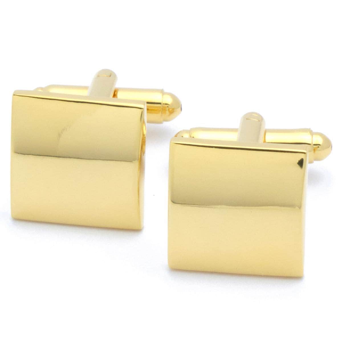 Cufflinks - Gold Square with Bulge