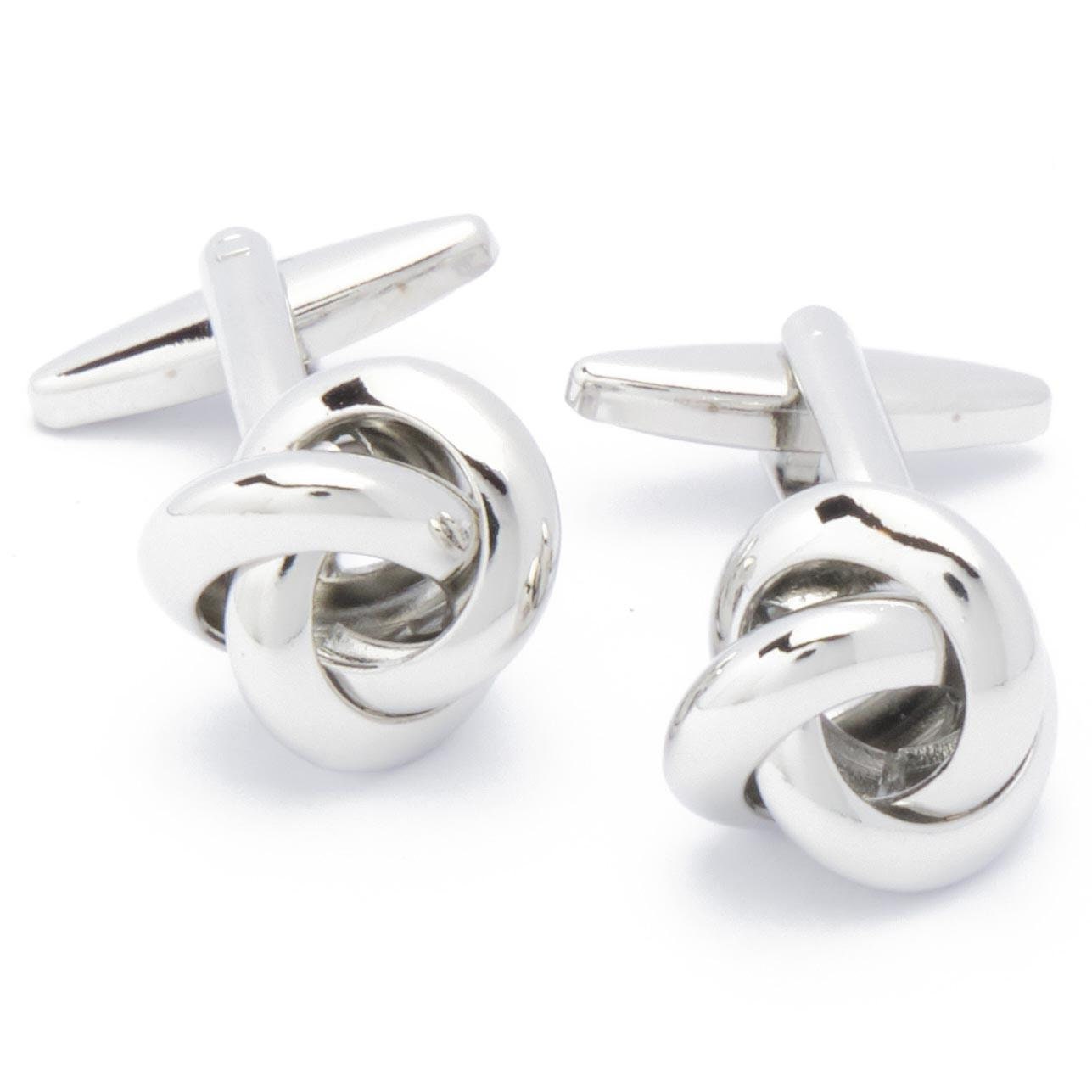 Cufflinks - Silver Knot with a Big Rope