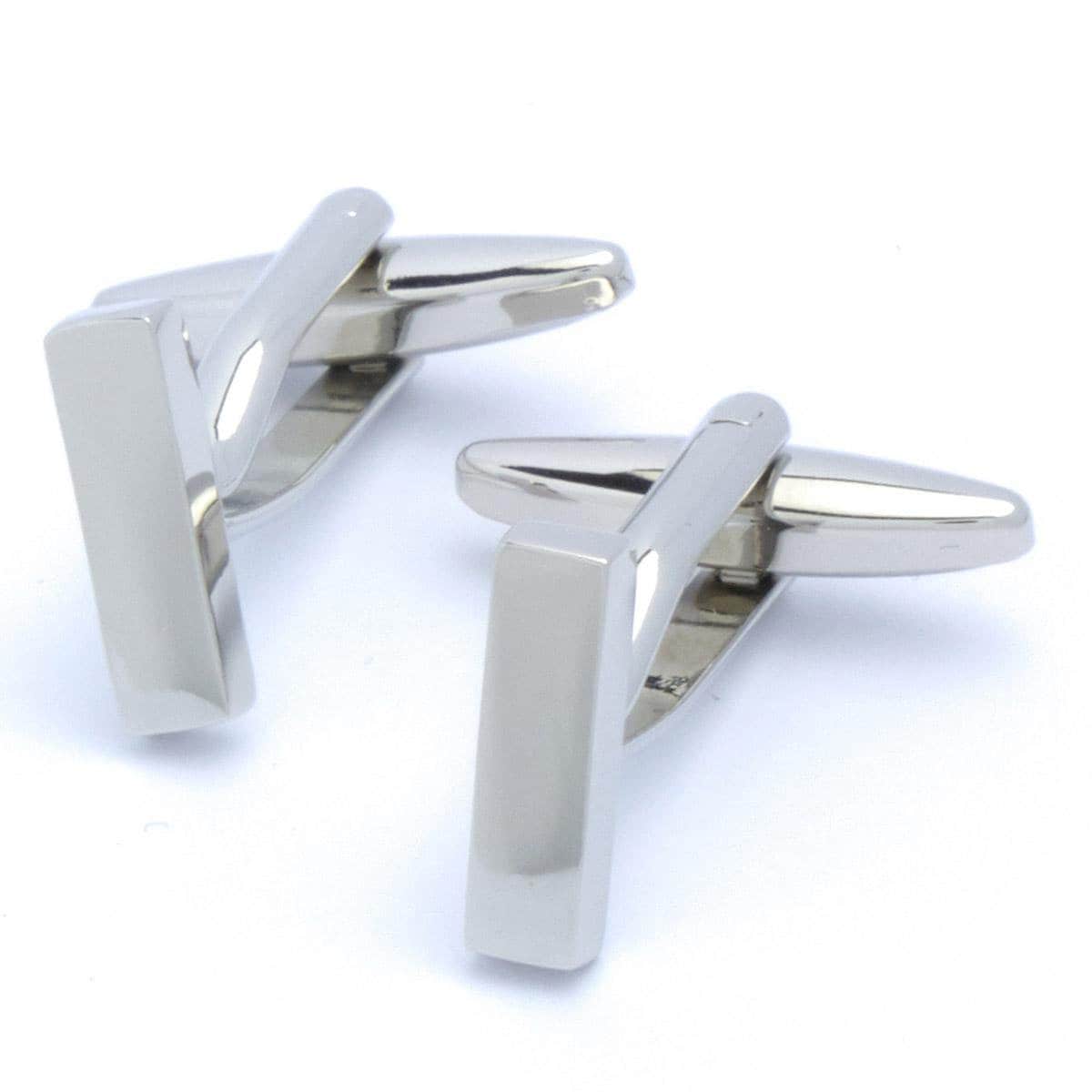 Cufflinks - Bar Small Silver