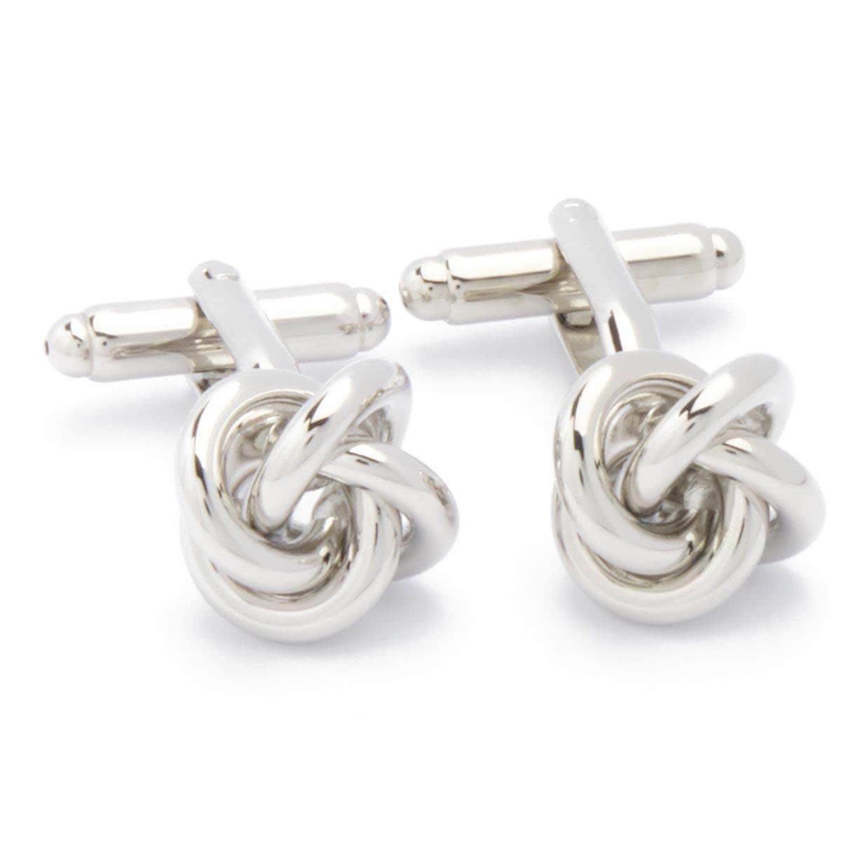 Cufflinks - Silver Knot with Coarse Ropes