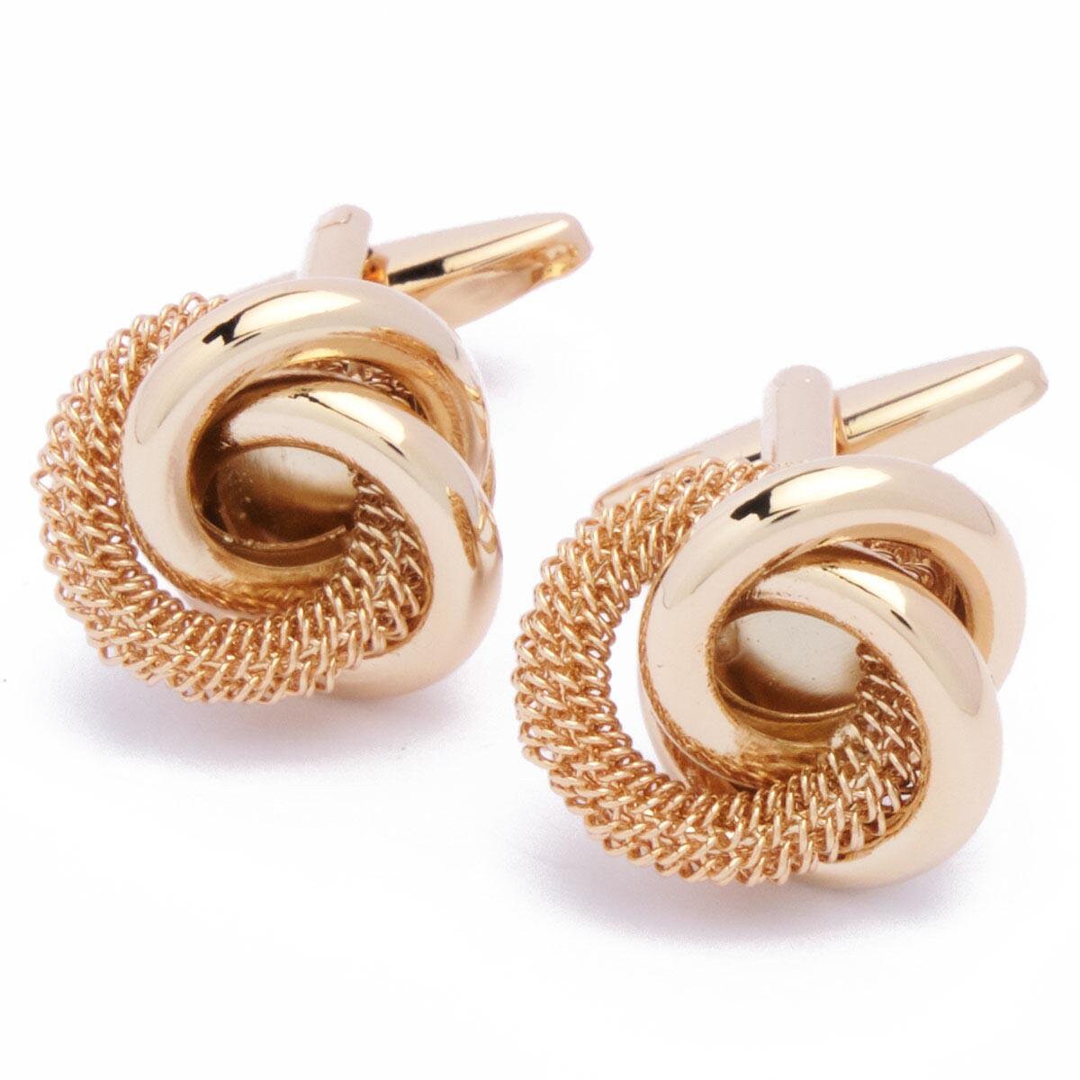Cufflinks - Classic 3 Rings Rose Gold