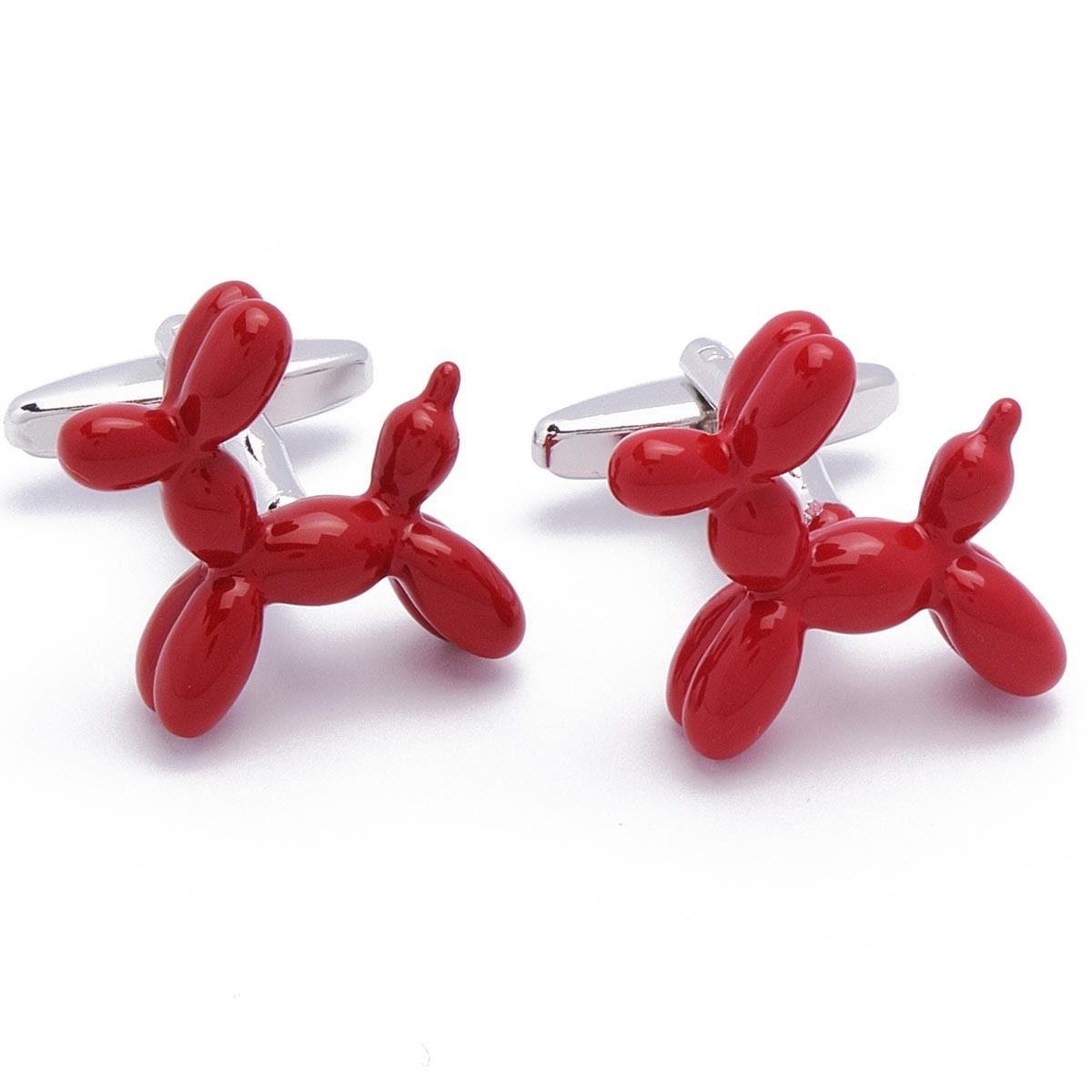 Cufflinks - Dog Balloon Dog Red
