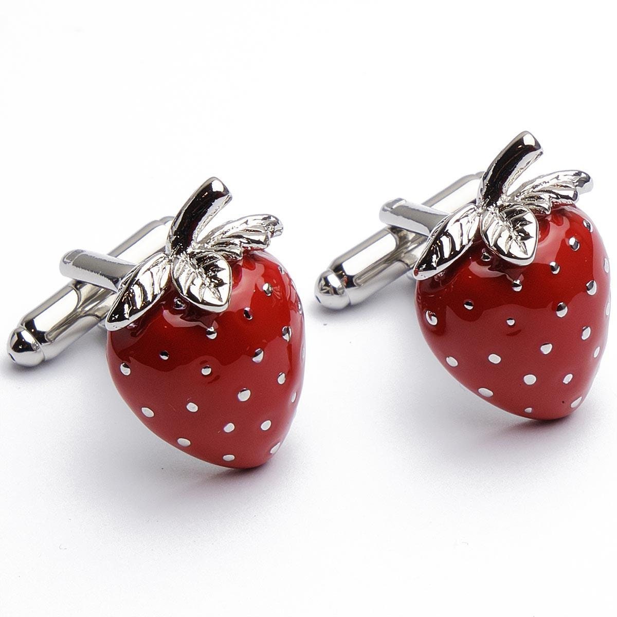 Cufflinks - Strawberry Red Fruit Strawberry