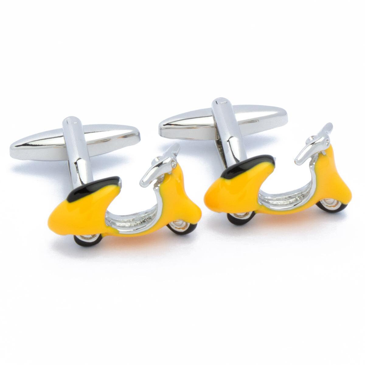 Cufflinks - Yellow Vespa Italian Scooter