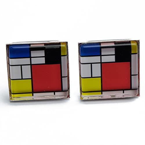 Manchetknopen - Mondriaan Schilderij Nederlandse Kunst