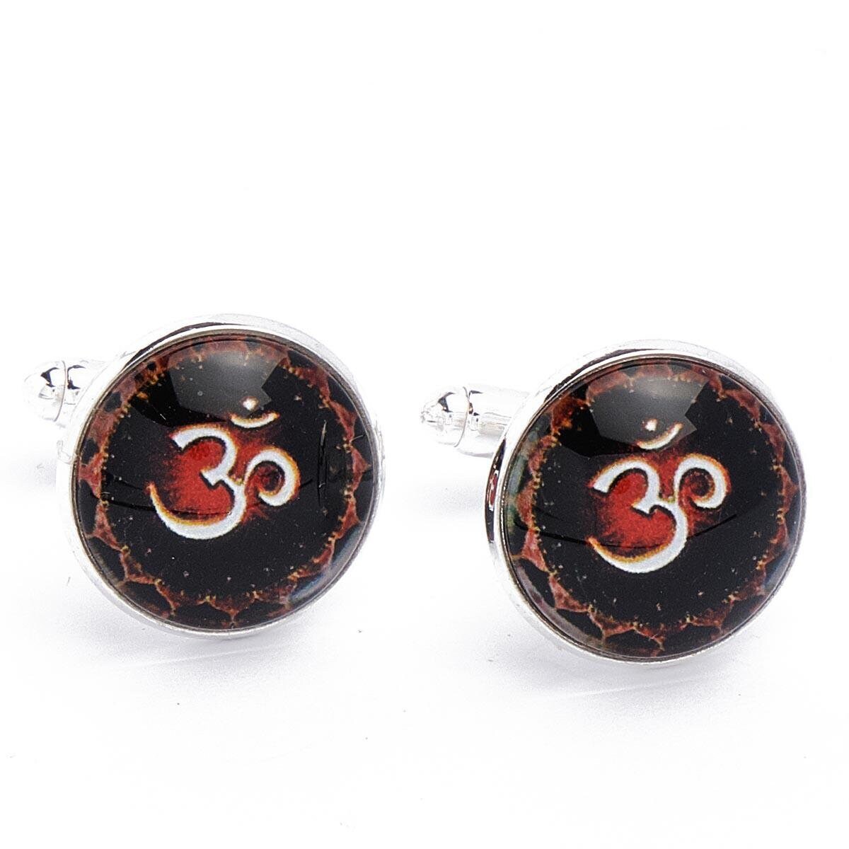 Cufflinks - Yoga Sign To Ohm Aum